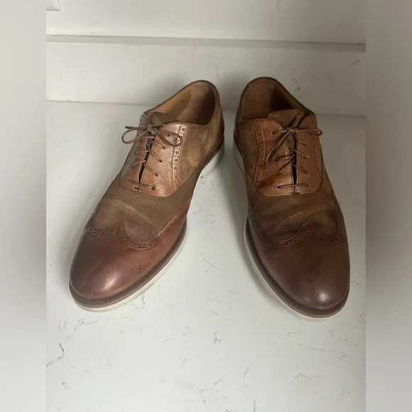 BOSS Eden Brown Suede & Leather Derbys Men's Loafer Sz 9.5‎ - Picture 2 of 11